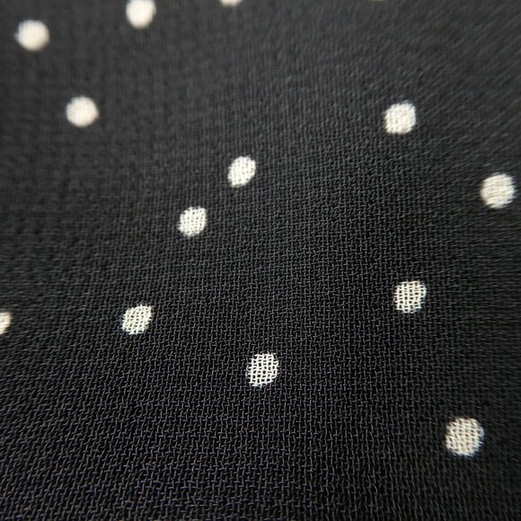 Top Shop Black Peasant Dress Midi White Polka Dots Tiered Ruffles Smocked Bodice - Picture 2 of 7